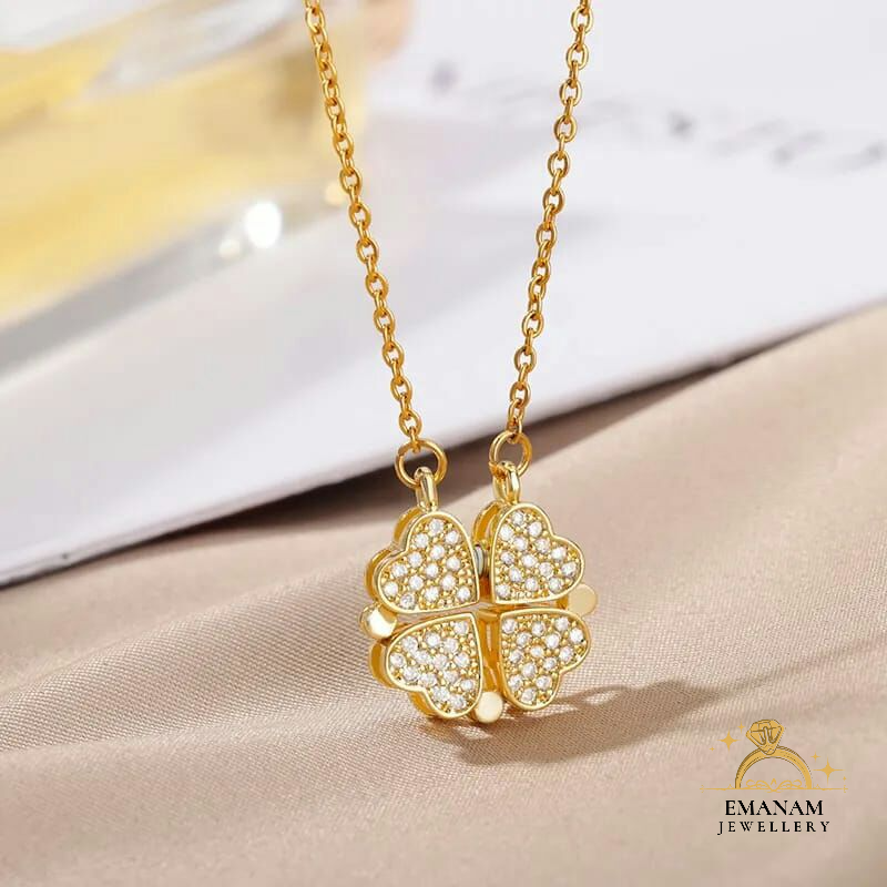 2-in-1 Magnetic Four Leaf Clover Necklace
