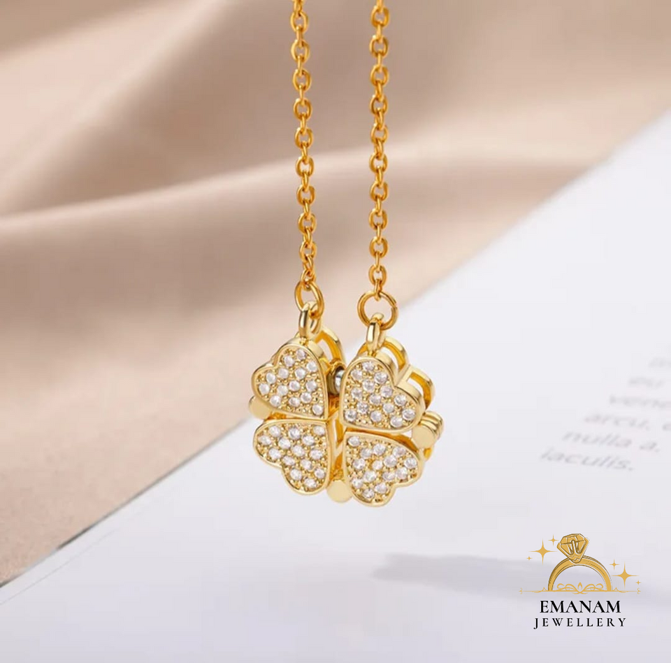 2-in-1 Magnetic Four Leaf Clover Necklace